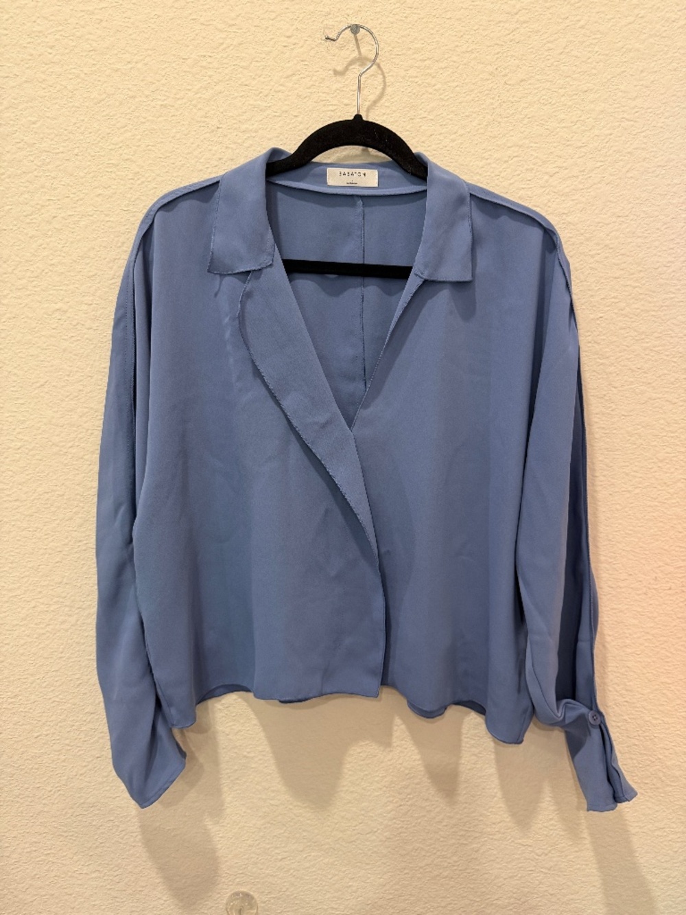 Ladies designer Babaton blue blouse size Large - Good